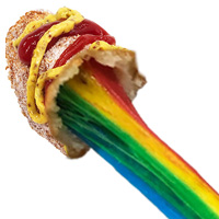 レインボーチーズハットグ レインボーチーズドッグ 広島 大晦日 屋台